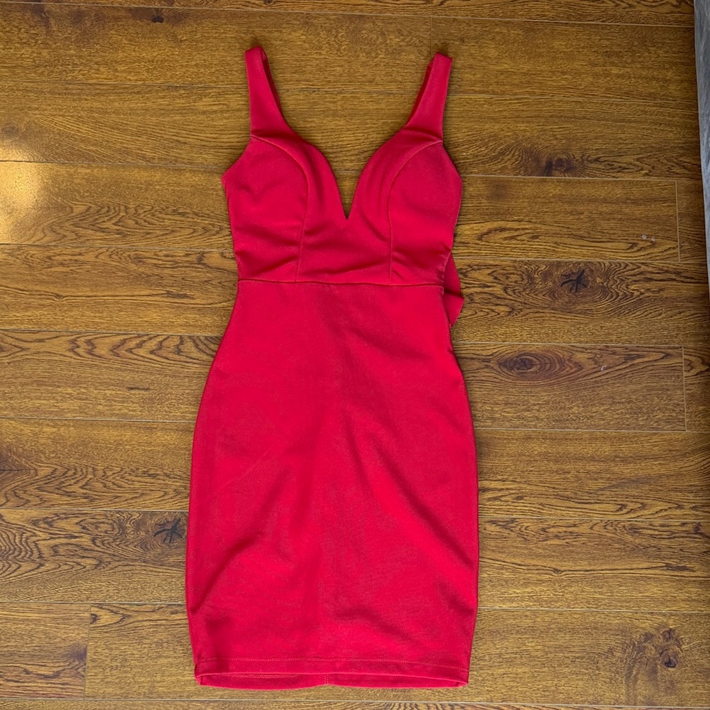 Sequin Hearts Vibrant Red Mini Dress